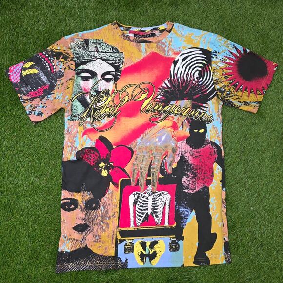 Rebel Vengeance Other - Rebel Vengeance All-Over Print Painting Style Artistic Tee T-Shirt Men's Sz L